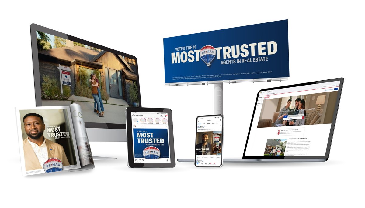 REMAX Most Trusted brand marketing across billboard, print, social and web